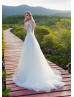 Beaded Ivory Lace Tulle Flowing Wedding Dress Beaded Ivory Lace Tulle Flowing Wedding Dress